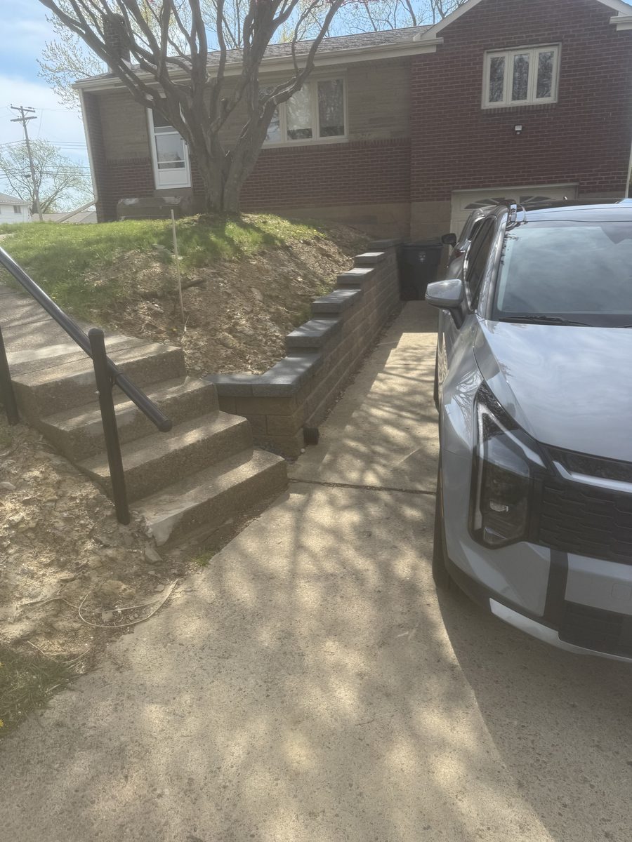 Rebuilt front steps and walkway